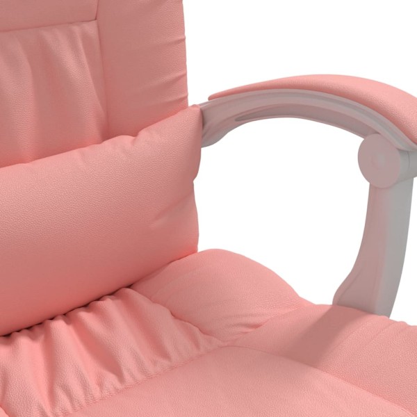 vidaXL Kontorsstol rosa konstläder Rosa