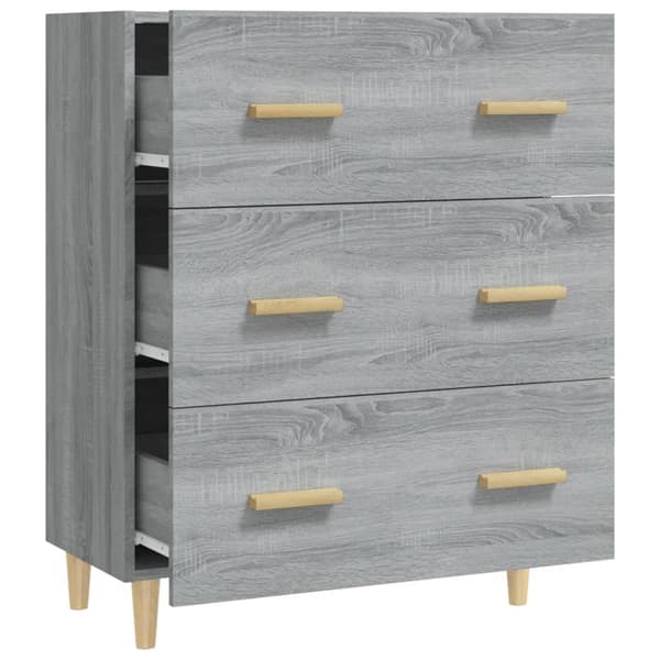 vidaXL Skänk grå sonoma 70x34x90 cm konstruerat trä Grå