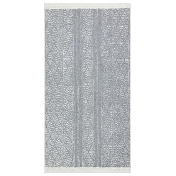 vidaXL Matta ljusgrå 120x180 cm bomull grå