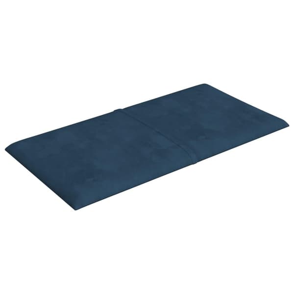 vidaXL Väggpaneler 12 st blå 30x15 cm sammet 0,54 m² Blå