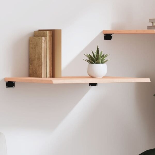 vidaXL Hyllplan 60x50x2 cm obehandlad massiv ek Brun