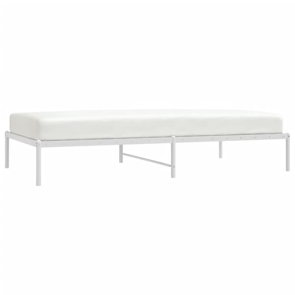 vidaXL Sängram metall vit 107x203 cm Vit
