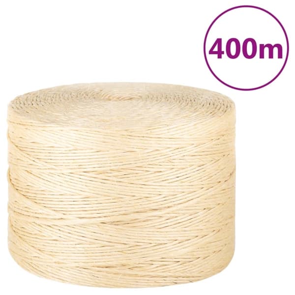 vidaXL Rep 100% sisal 3 mm 400 m