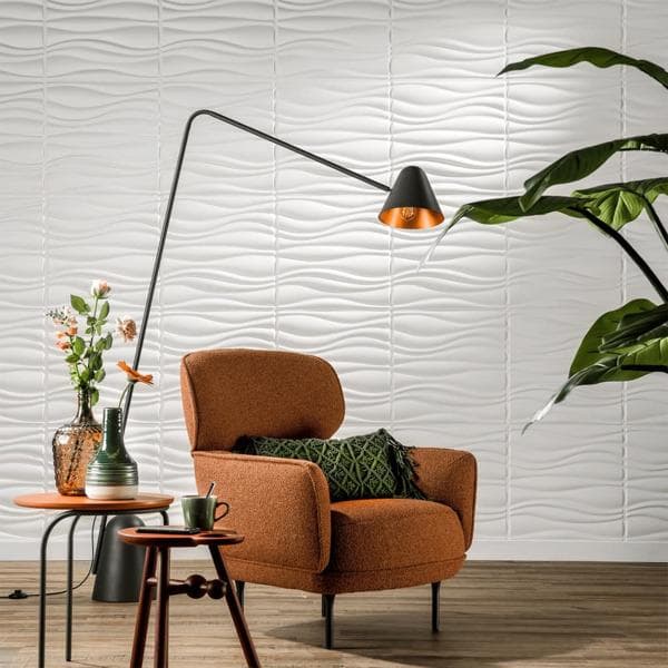 WallArt 3D Väggpaneler 24 st GA-WA04 waves Vit