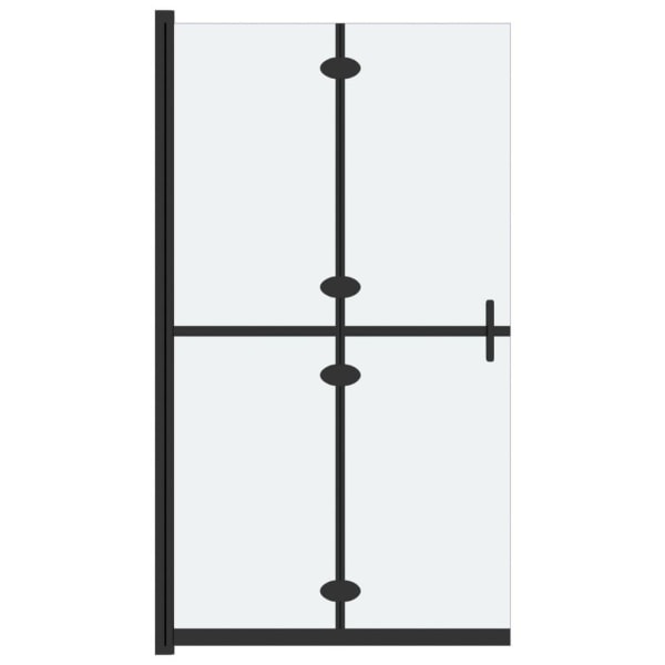 vidaXL Vikbar duschvägg med frostat ESG-glas 80x190 cm Transparent