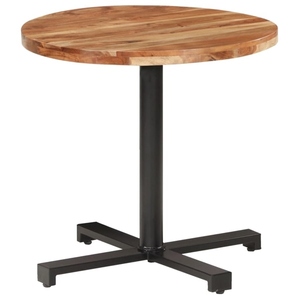 vidaXL Cafébord runt Ø80x75 cm massivt akaciaträ Brun