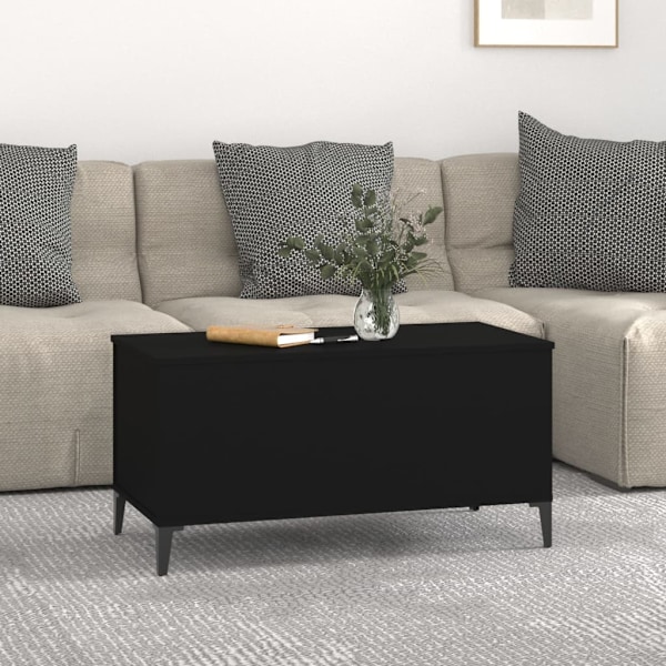 vidaXL Soffbord svart 90x44,5x45 cm konstruerat trä Svart