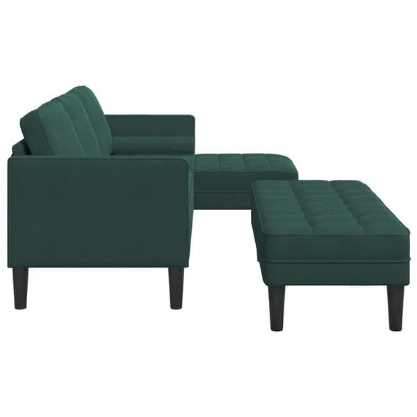 vidaXL Soffset 2 st Mörkgrön Polyester Grön