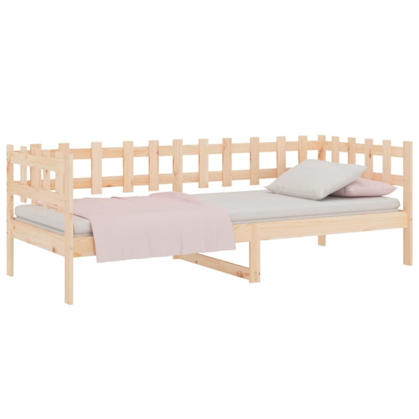 vidaXL Dagbädd 90x200 cm massiv furu Brun