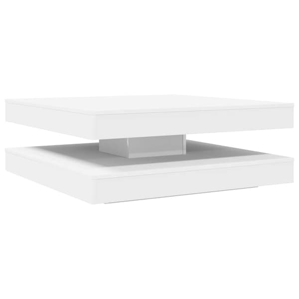 vidaXL Soffbord 360 grader vridbart vit 90x90x34,5 cm Vit