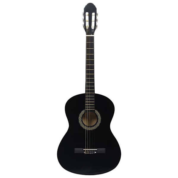 vidaXL Gitarr för nybörjare med fodral klassisk svart 4/4 39"