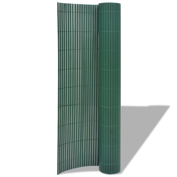 vidaXL Dubbelsidigt insynsskydd PVC 90x500 cm grön Grön