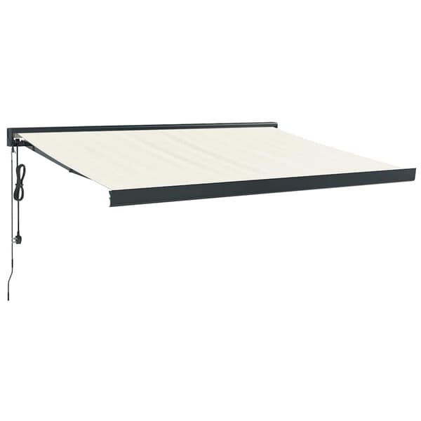 vidaXL Markis infällbar gräddvit 3,5x2,5 m tyg&aluminium Kräm