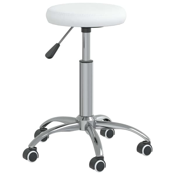 vidaXL Massagepall konstläder vit Vit
