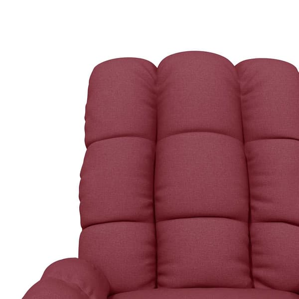vidaXL Massagefåtölj vinröd tyg Röd