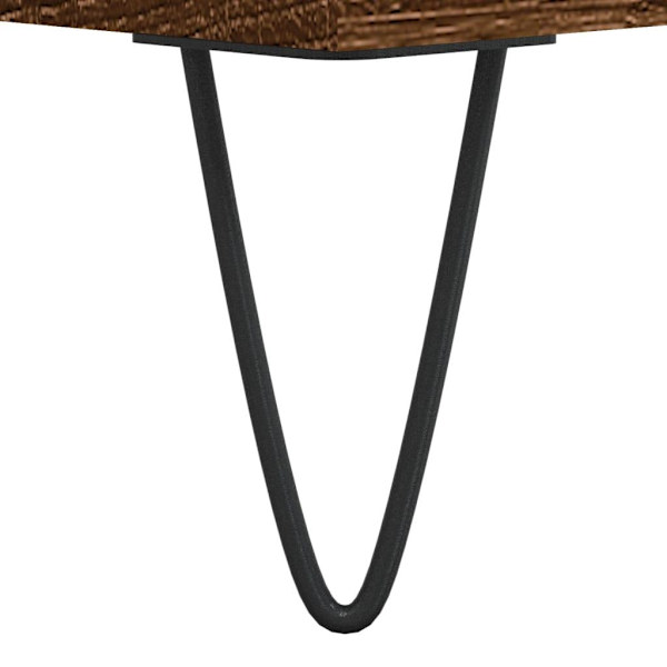 vidaXL Tv-bänk brun ek 100x35x55 cm konstruerat trä Brun