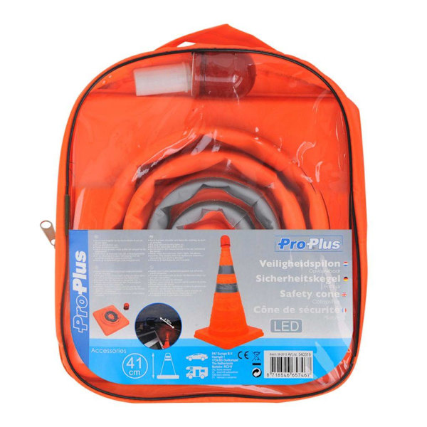 ProPlus Hopfällbar trafikkon med LEDs 540319