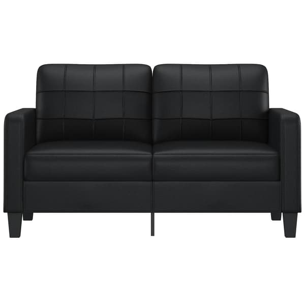 vidaXL 2-sitssoffa svart 140 cm konstläder art