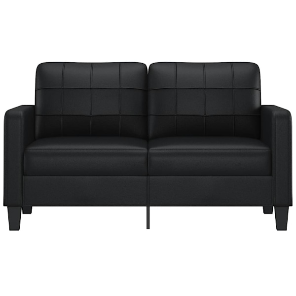 vidaXL 2-sitssoffa svart 140 cm konstläder Svart