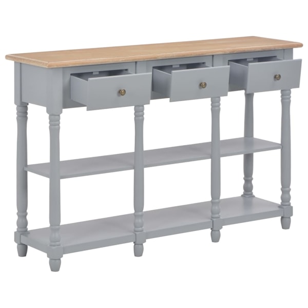 vidaXL Konsolbord grå 120x30x76 cm MDF grå