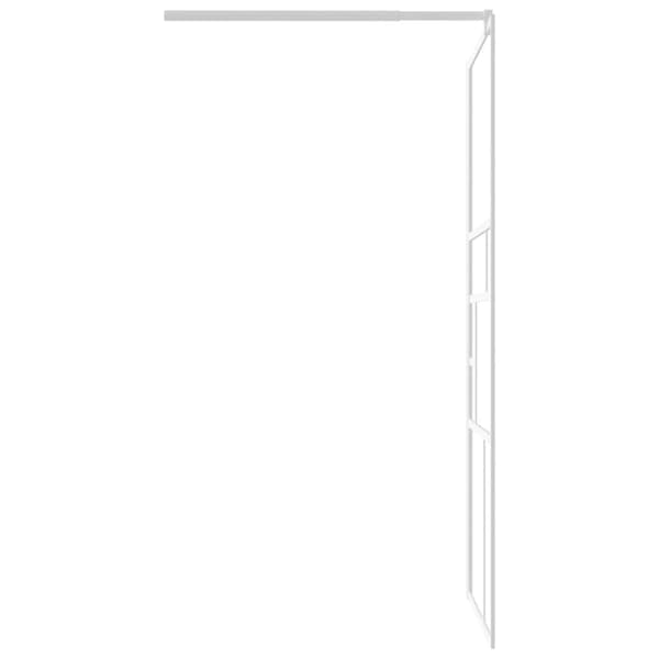 vidaXL Duschvägg 80x195 cm ESG-glas vit Vit