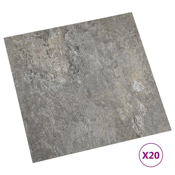 vidaXL Självhäftande golvplankor 20 st PVC 1,86 m² grå grå