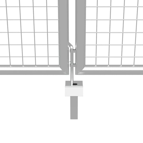vidaXL Trädgårdsgrind galvaniserat stål 400x100 cm silver Silver