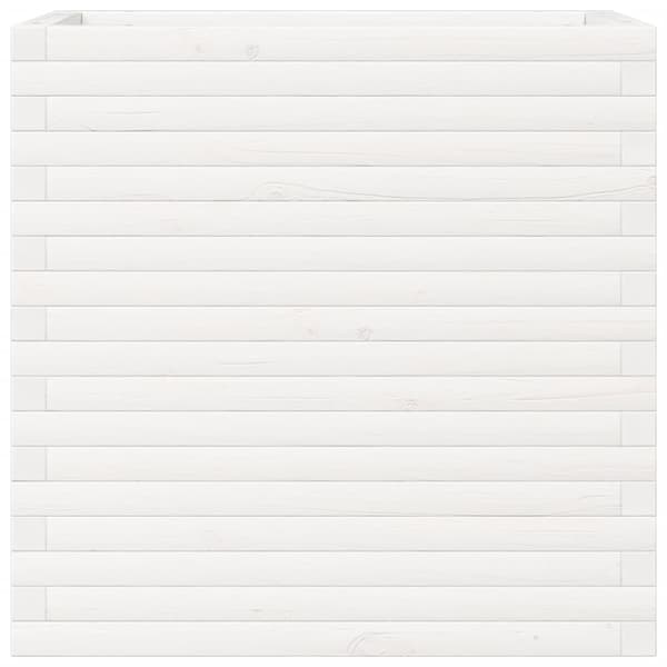 vidaXL Odlingslåda vit 70x40x68,5 cm massiv furu Vit