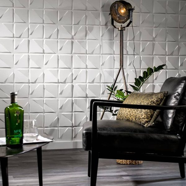 WallArt 3D Väggpaneler 24 st GA-WA29 feline Vit