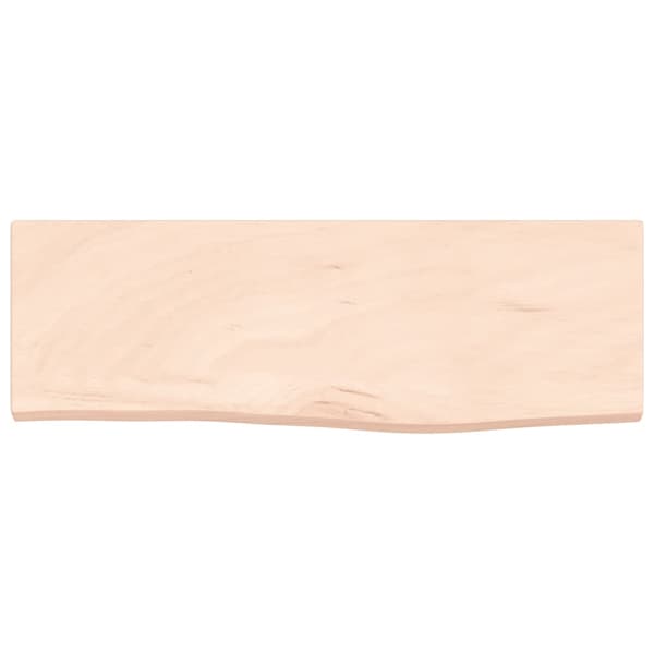 vidaXL Hyllplan 60x20x2 cm obehandlad massiv ek Brun