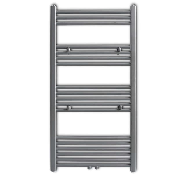 vidaXL Handdukstork centralvärme element rak grå 600 x 1160 mm grå