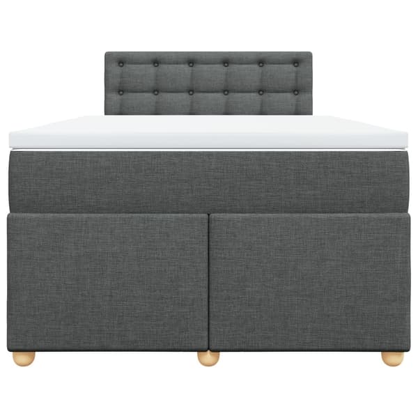 vidaXL Ramsäng med madrass mörkgrå 120x190 cm tyg Grå