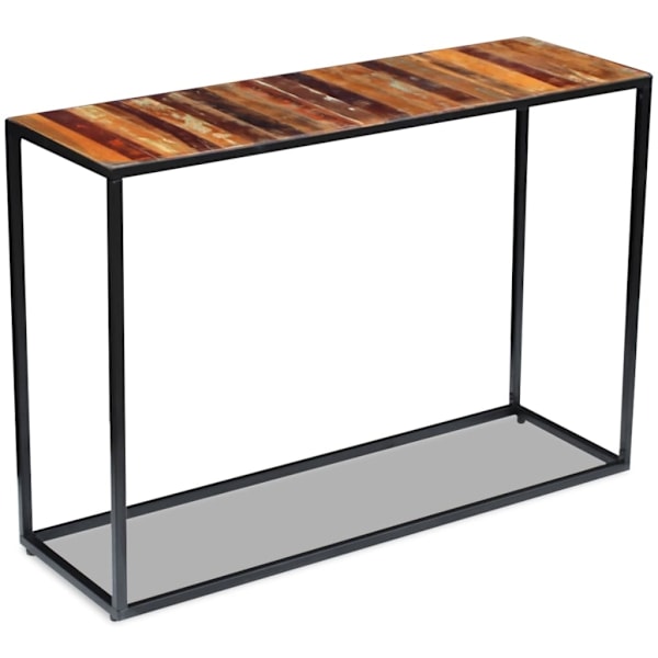 vidaXL Konsolbord massivt återvunnet trä 110x35x76 cm multifärg