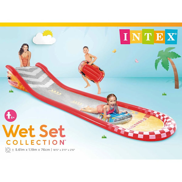 INTEX Vattenglidbana Racing Fun Slide 561x119x76 cm multifärg