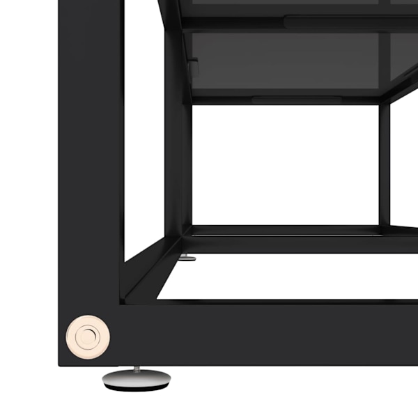 vidaXL Tv-bänk svart 160x40x40,5 cm härdat glas Svart