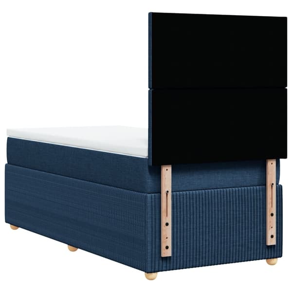 vidaXL Ramsäng med madrass blå 100x200 cm tyg Blå