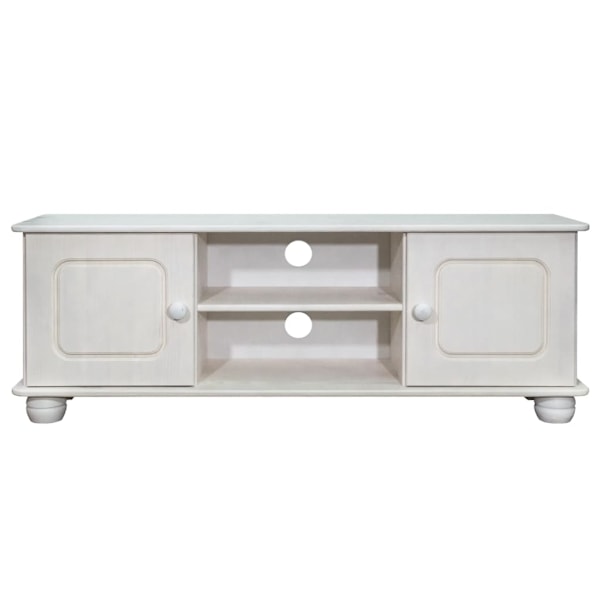 vidaXL Tv-bänk 115x29x40 cm massiv furu Brun