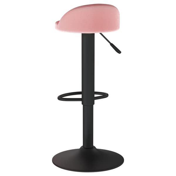 vidaXL Barstolar 2 st rosa sammet Rosa