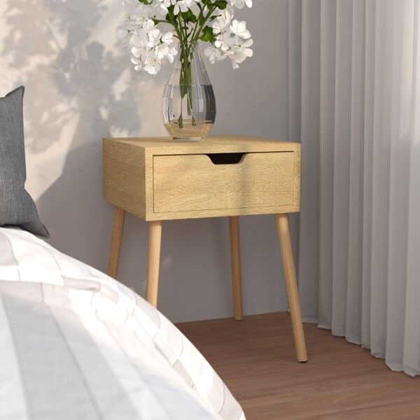 vidaXL Sängbord sonoma ek 40x40x56 cm konstruerat trä Brun
