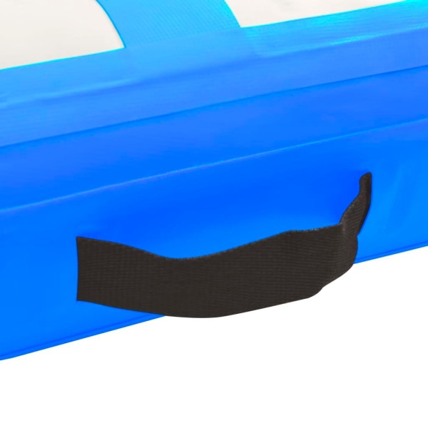 vidaXL Uppblåsbar gymnastikmatta med pump 500x100x20 cm PVC blå Blå