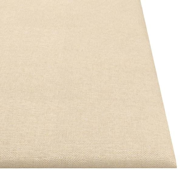 vidaXL Väggpaneler 12 st Gräddvit 30x30 cm tyg 1,08 m² Kräm