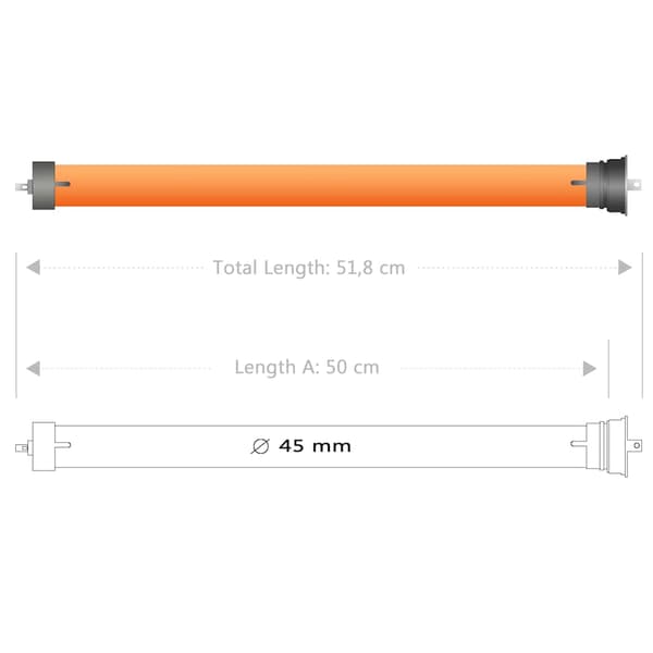 vidaXL Rörmotorer 3 st 40 Nm