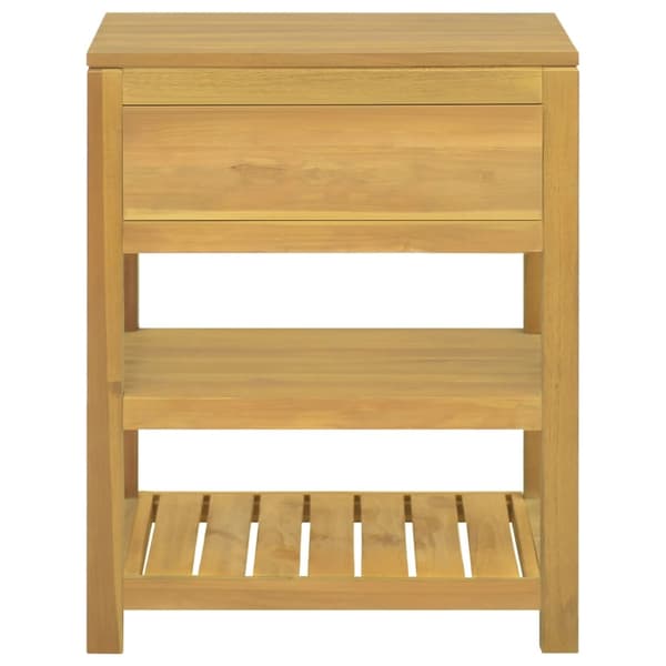 vidaXL Badrumsskåp 60x45x75 cm massivt teakträ Brun