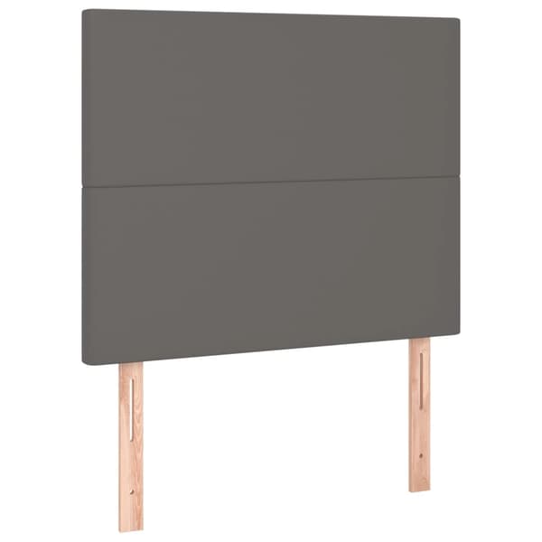 vidaXL Ramsäng med madrass grå 90x200 cm konstläder Grå