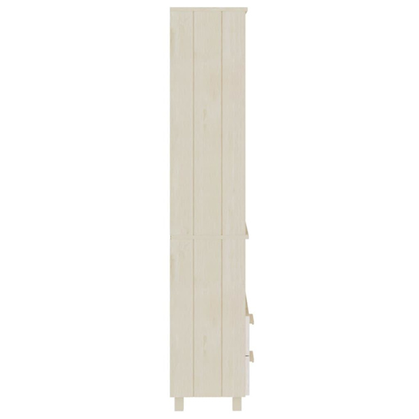 vidaXL Högskåp HAMAR honungsbrun 60x35x180 cm massiv furu Brun