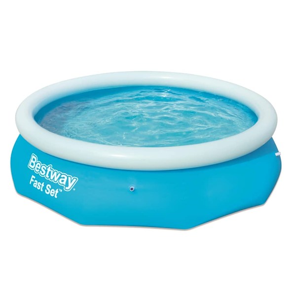 Bestway Pool uppblåsbar Fast Set rund 305x76 cm 57266 Blå