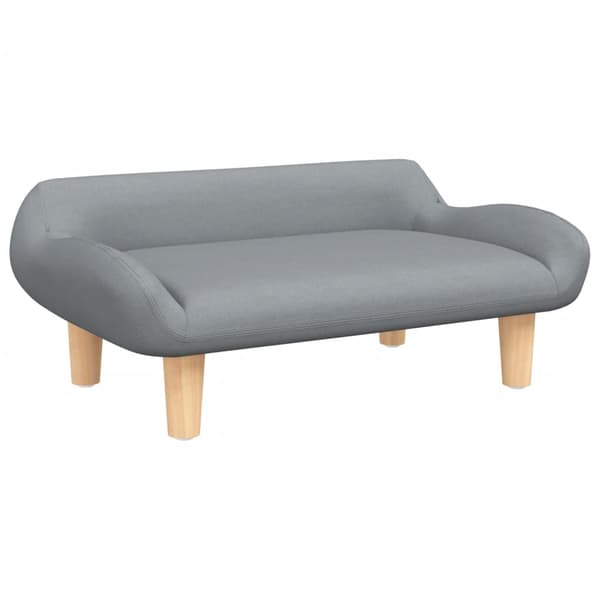 vidaXL Barnsoffa ljusgrå 70x40x24 cm tyg Grå