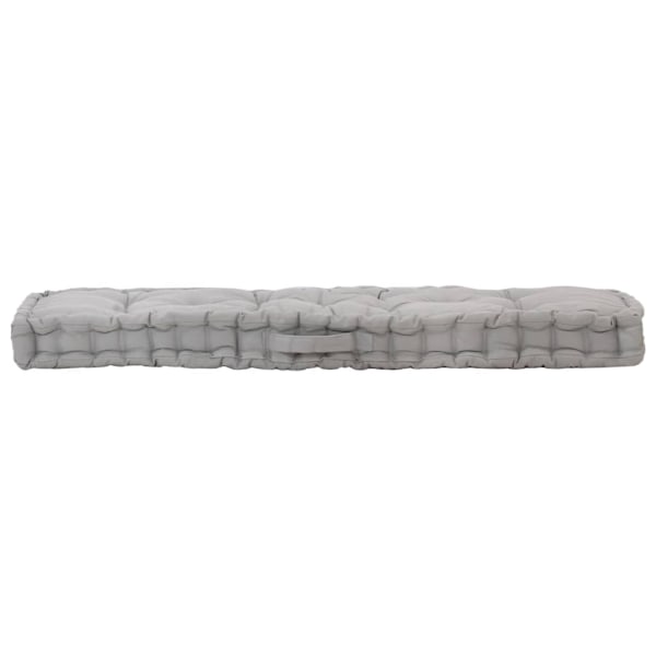 vidaXL Dyna till pallsoffa bomull 120x40x7 cm grå grå
