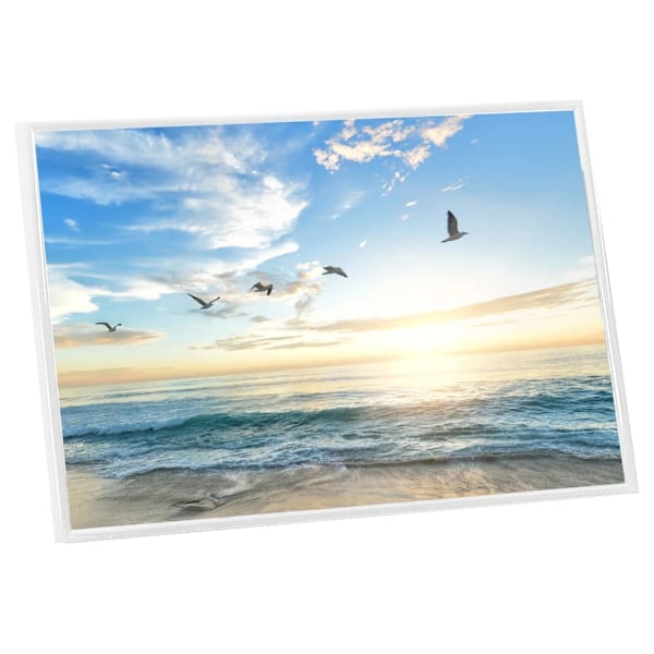 vidaXL Fotoramar 5 st för bord vit 21x29,7cm MDF Vit