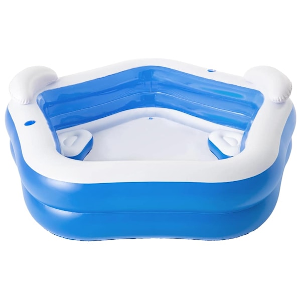 Bestway Pool Family Fun Lounge Pool 213x206x69 cm Blå